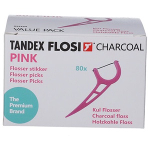 Tandex Flosi Flosser Pink tandtråd - 80 stk. produktbillede