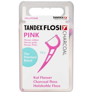 Tandex Flosi Flosser Pink tandtråd - 10 stk. produktbillede