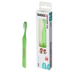 Tandex 4 Tandbørste Brøn Assorterede Farver 1 stk produktbillede