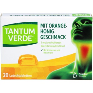TANTUM VERDE 3 mg Lutschtabl.m.Orange-Honiggeschm. Produktbild