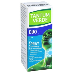 TANTUM VERDE DUO1,5 mg/ml + 5 mg/ml 15 ml Spray Produktbild