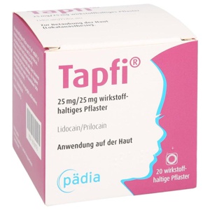 Tapfi 25 mg/25 mg wirkstoffhaltiges Pflaster, 20 St Pflaster Produktbild