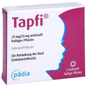 TAPFI 25 mg/25 mg wirkstoffhaltiges Pflaster Produktbild