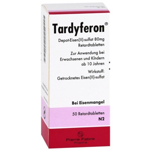 TARDYFERON Depot-Eisen(II)-sulfat 80 mg Retardtab. Produktbild