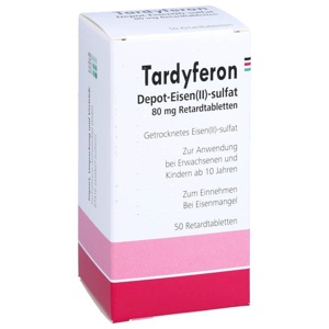 TARDYFERON Depot-Eisen(II)-sulfat 80 mg Retardtab. Produktbild