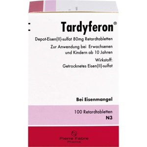 TARDYFERON Depot-Eisen(II)-sulfat 80 mg Retardtab. Produktbild