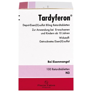 TARDYFERON Depot-Eisen(II)-sulfat 80 mg Retardtab. Produktbild