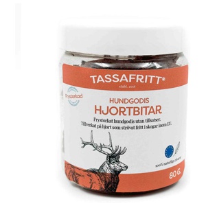 TassaFritt Frystorkad Hjort 80 g produkt bild