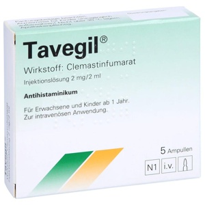 TAVEGIL Injektionslösung 2 mg/2 ml Ampullen Produktbild