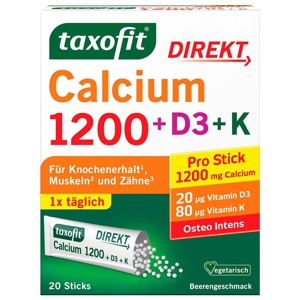 TAXOFIT Calcium 1200+D3+K Direkt Sticks Produktbild