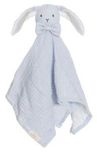 Teddykompaniet Diinglisar Snuttefilt Kanin Muslin, Babyblå produkt bild