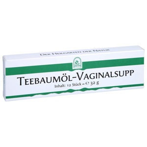 Teebaum Öl Vaginalsuppositorien, 12 St Vaginalsuppositorien Produktbild