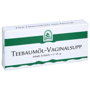 Teebaum Öl Vaginalsuppositorien, 6 St Vaginalsuppositorien Produktbild