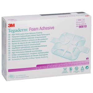 TEGADERM Foam klebend 8,8x8,8 cm 90610 Produktbild