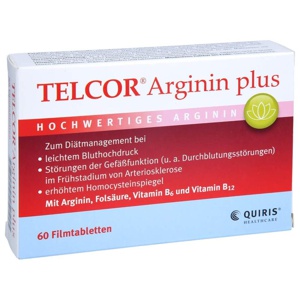 TELCOR Arginin plus 60 St Filmtabletten Produktbild