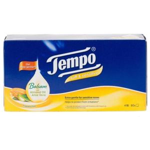 Tempo Balsam Soft & Sensitive Tissues Almond Oil & Aloe Vera 12 Pack product image