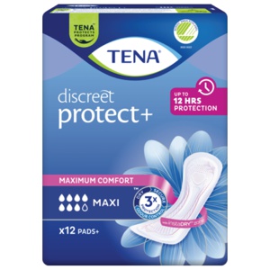 Tena Discreet Maxi InstaDry, 12 stk. produktbilde