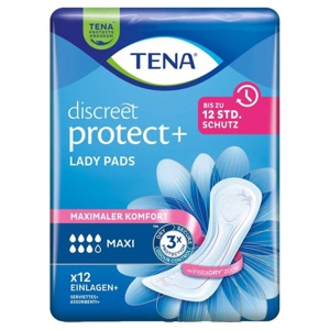 TENA Lady Discreet Maxi Inkontinenz Einlagen 12 St Binden Produktbild