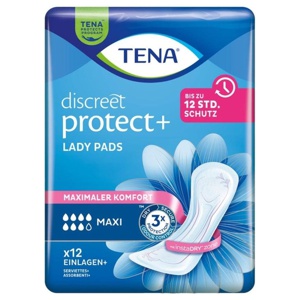 TENA Lady discreet protect+ Maxi Inkontinenz Einlagen 12X12 St Binden Produktbild
