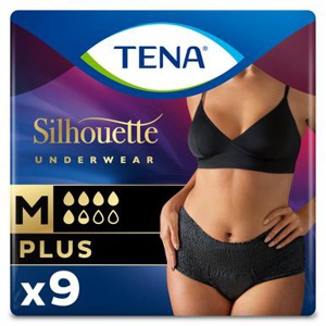 Tena Lady Silhouette Plus Black Incontinence Pants Medium 9 Pack product image