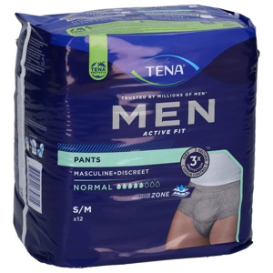 TENA MEN ACTIVE FIT PANTS NORMAL S/M 12 St Produktbild