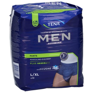 TENA MEN ACTIVE FIT PANTS PLUS L/XL 10 St Produktbild