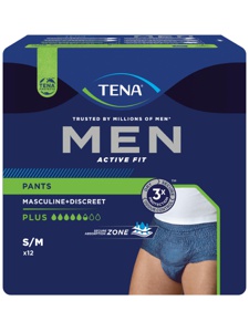 Tena Men Active Fit Pants Plus S/M – 12 stk produktbilde