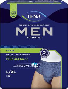TENA Men Pants Plus L/XL 10 st produkt bild