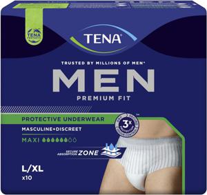 TENA Men Premium Fit Maxi L/XL 10 st produkt bild