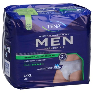 TENA MEN PREMIUM FIT MAXI L/XL 10 St Produktbild