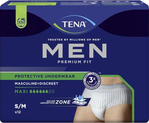 TENA Men Premium Fit Maxi S/M 12 st produkt bild