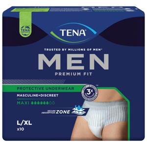 Tena Men Premium Fit Protective Underwear Maxi L/XL 10 stk produktbilde
