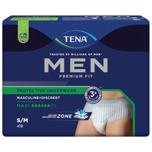 Tena Men Premium Fit Protective Underwear Pants Maxi M – 12 stk produktbilde