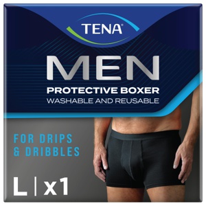Tena MEN Protective Boxer Large Sort 1 stk produktbilde
