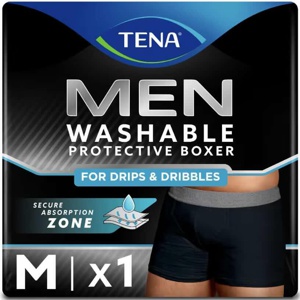 Tena Men vaskbar absorberende boksershorts M 1 stk produktbilde