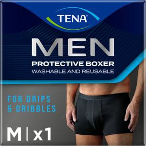 TENA Men Washable Protective Boxer Svart Absorberande boxershorts 1 par produkt bild