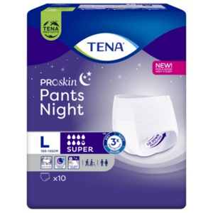 Tena Pants Night Super Bleiebukse L – 10 stk produktbilde
