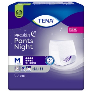 Tena Pants Night Super Bleiebukse M – 10 stk produktbilde