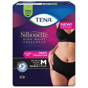 Tena Silhouette Pants Plus High Waist Medium Sort – 9 stk produktbilde
