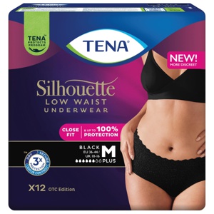 Tena Silhouette Pants Plus Low Waist Medium Sort 12 stk produktbilde