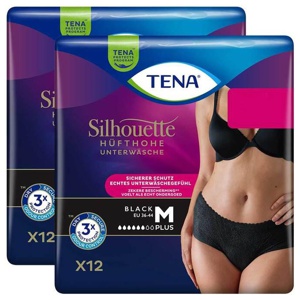 TENA Silhouette PLUS BLACK M 2X12 St Produktbild