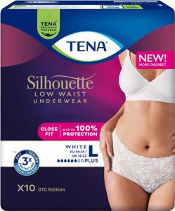 TENA Silhouette Plus L White LW, 10 st produkt bild