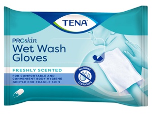 Tena Wet Wash Gloves 8 stk produktbilde