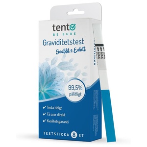 Tento Be Sure Graviditetstest Sticka 8-pack produkt bild