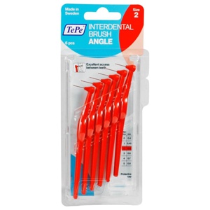 TEPE Angle Interdentalbürste 0,5mm rot 6 St Zahnbürste Produktbild
