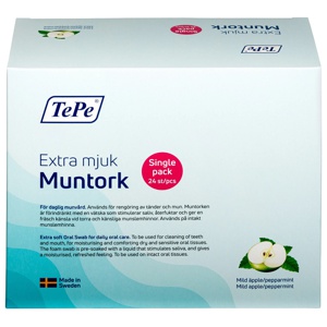 TePe Extra Mjuk Muntork Salivstimulerande 24 st. Äpple/Pepparmint produkt bild