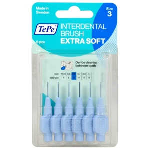 TePe Interdentalbürste Extra Soft Blau, 0,6mm, 6 St Zahnbürste Produktbild