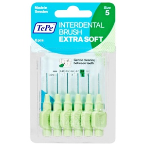 TePe Interdentalbürste Extra Soft Grün, 0,8mm, 6 St Zahnbürste Produktbild