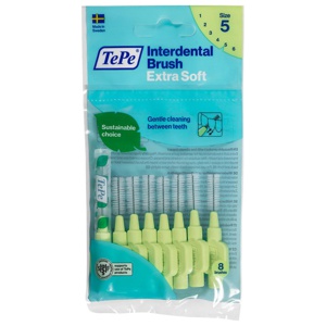 TePe Mellanrumsborste Extra Soft 0,8 mm Grön 8 st produkt bild
