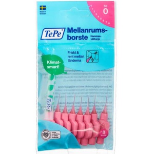 TePe Mellemrumsbørster lyserød 0,4 mm 8 stk. produktbillede